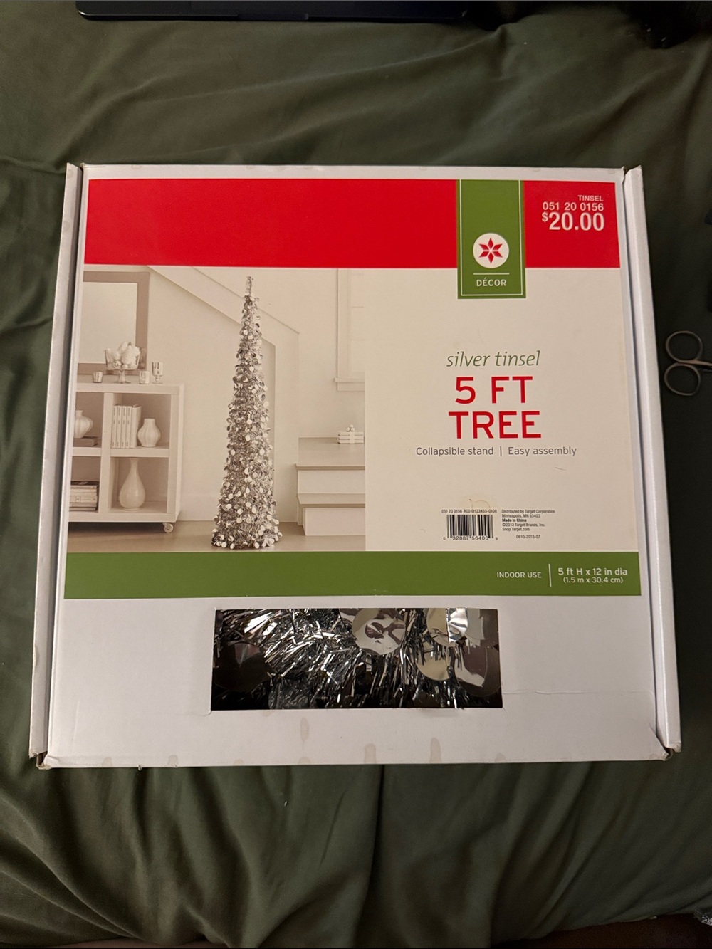 Target Silver Tinsel 5 FT Garland Tree